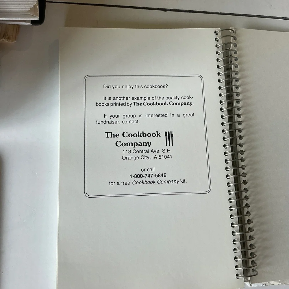 St. Catherine's Vintage Centennial Cookbook Oyens Iowa Spiral Bound 2000